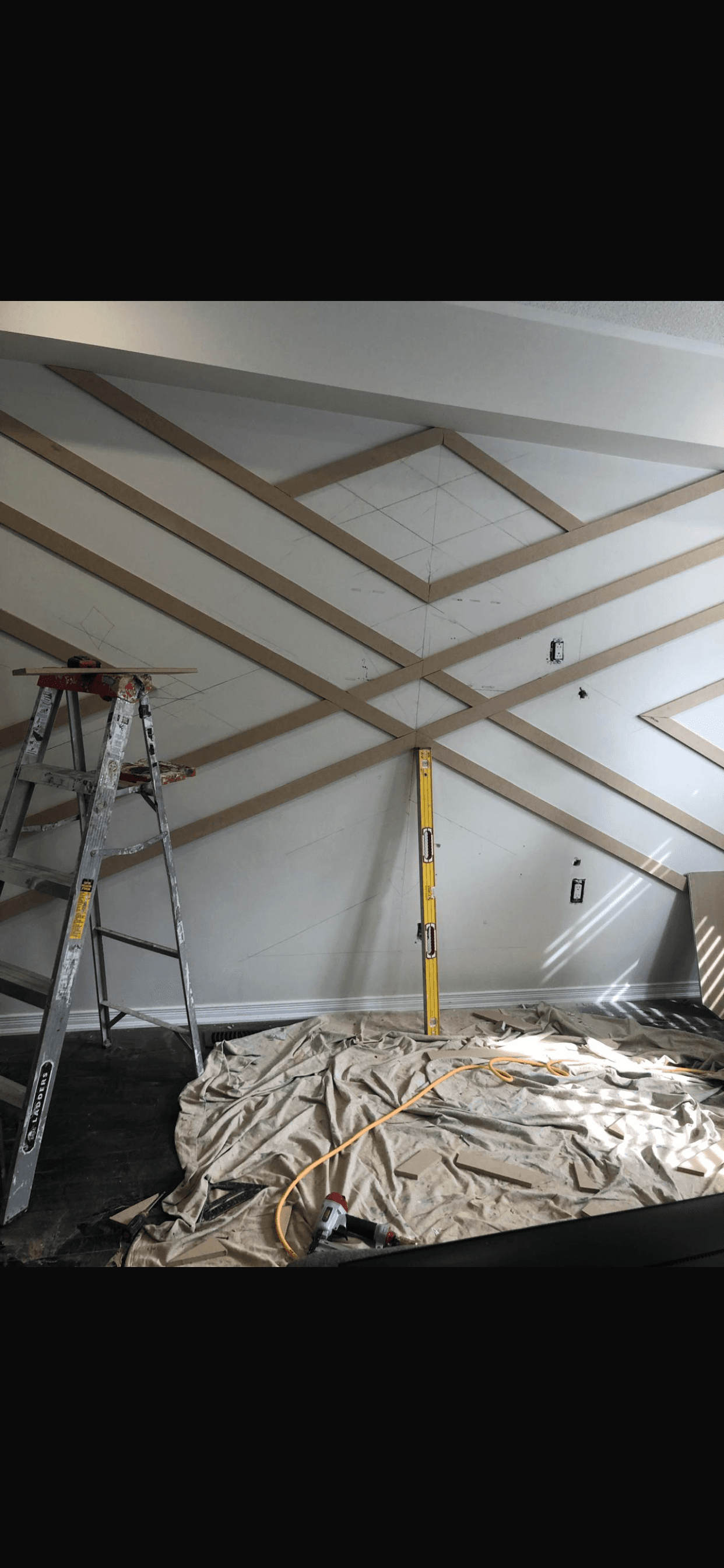 Custom Accent Wall - In Progress