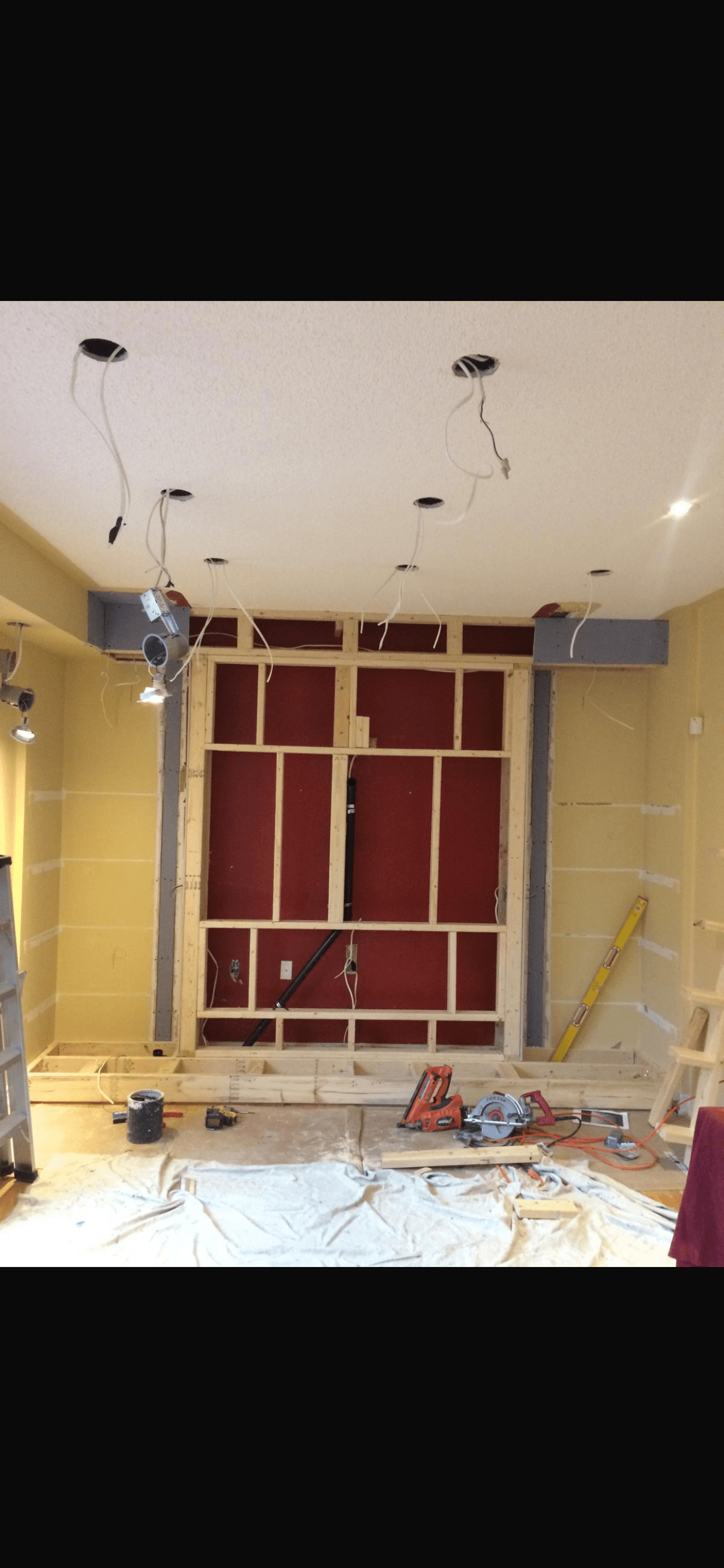 Feature Wall & Fireplace - In Progress