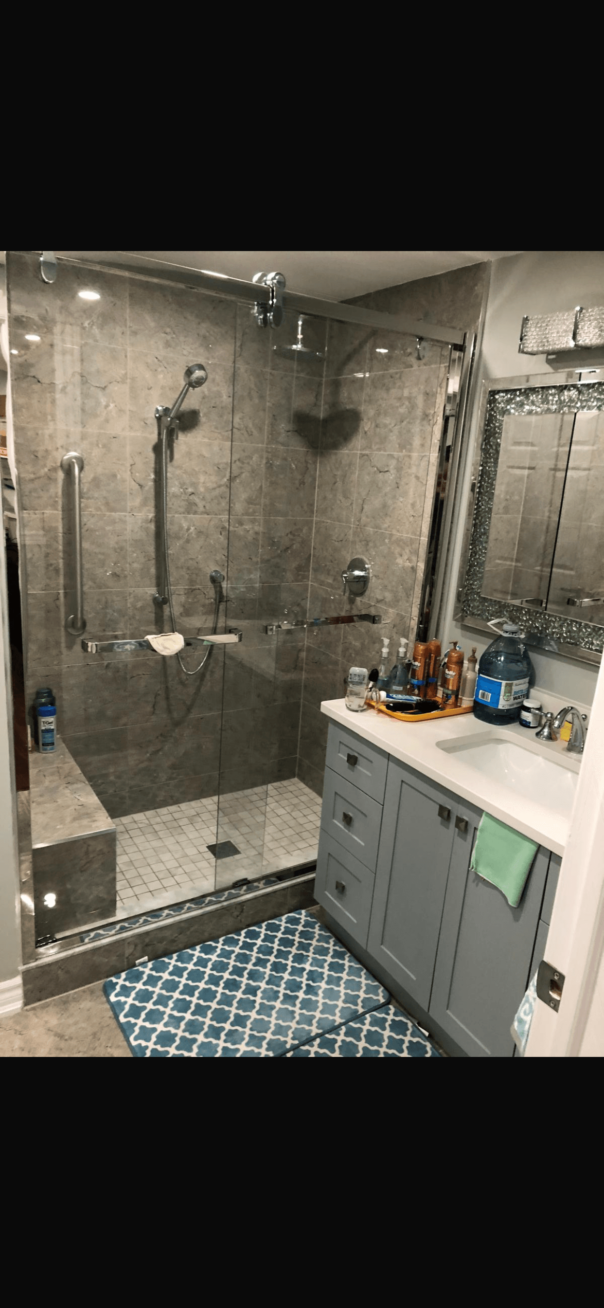 Staircase Refinish (Carpet to Hardwood) - Before