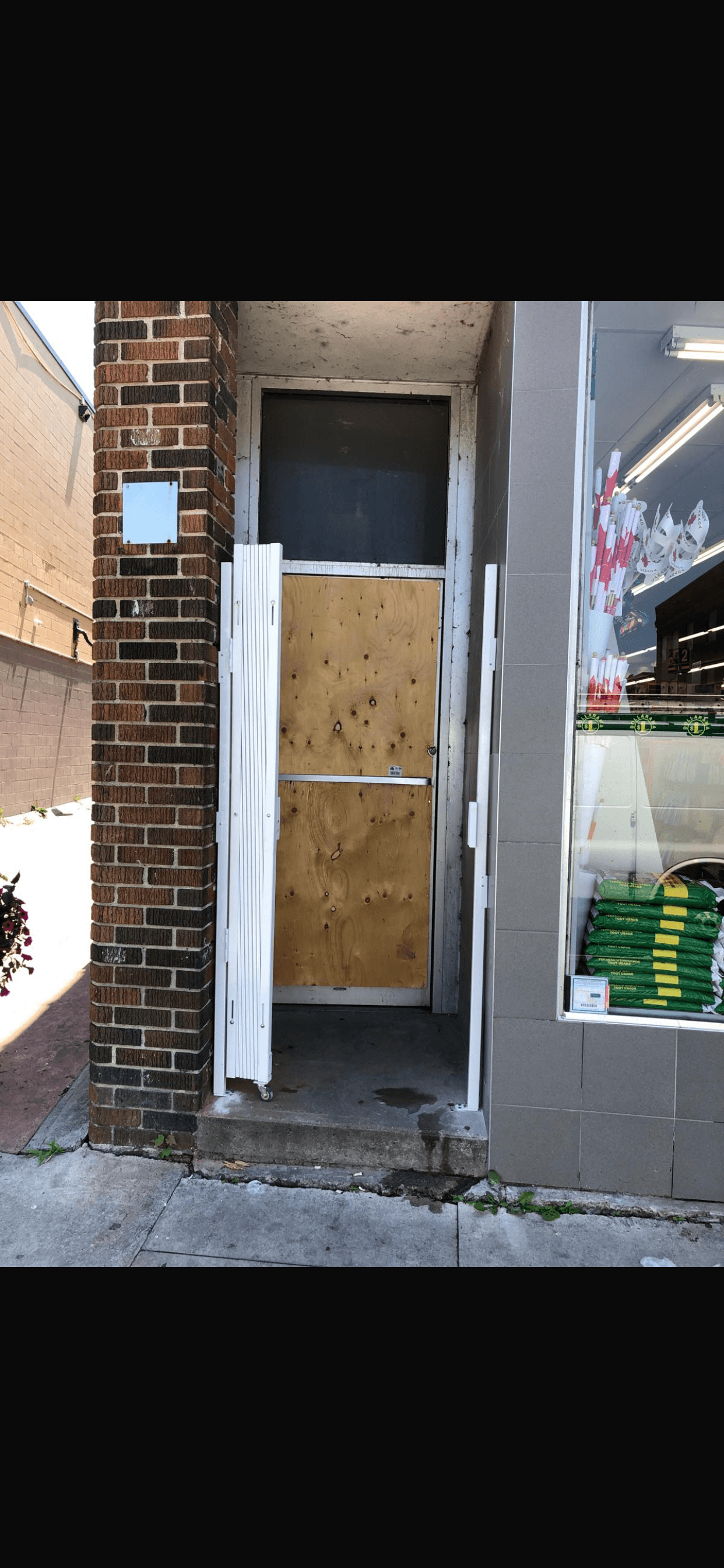 Storefront Security Gate Install - Before