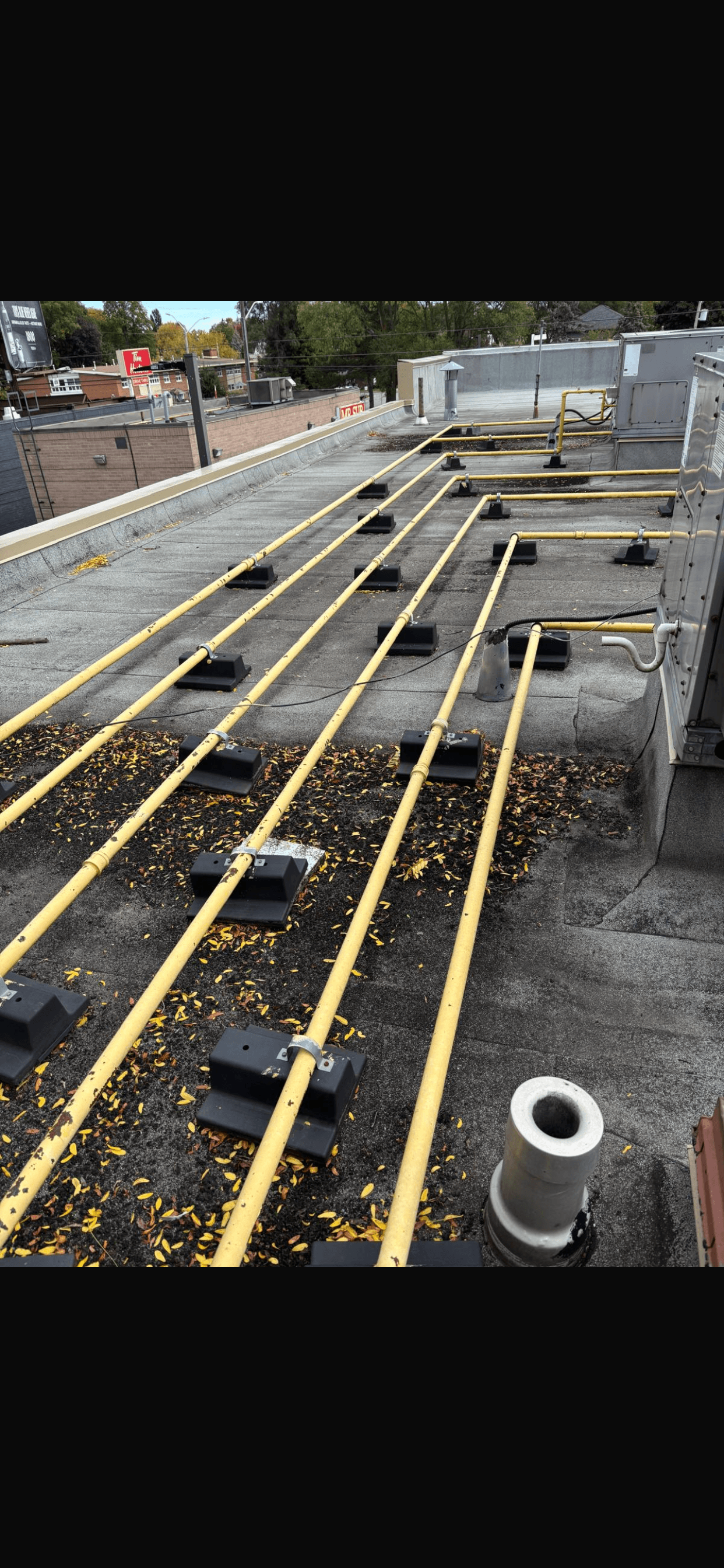 Rooftop Gas Line Supports - Rooftop